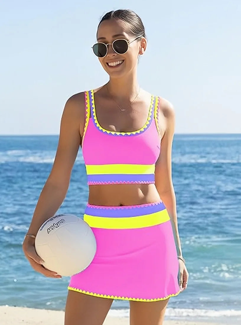 Women's High-Waist Three-Piece Swim Cover-Up | OWNLUXE