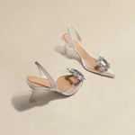 Load image into Gallery viewer, Spring and Autumn Fashion New Sexy Banquet Comfortable Crystal Transparent Solid Color Pointed Toe Women&#39;s High Heels
