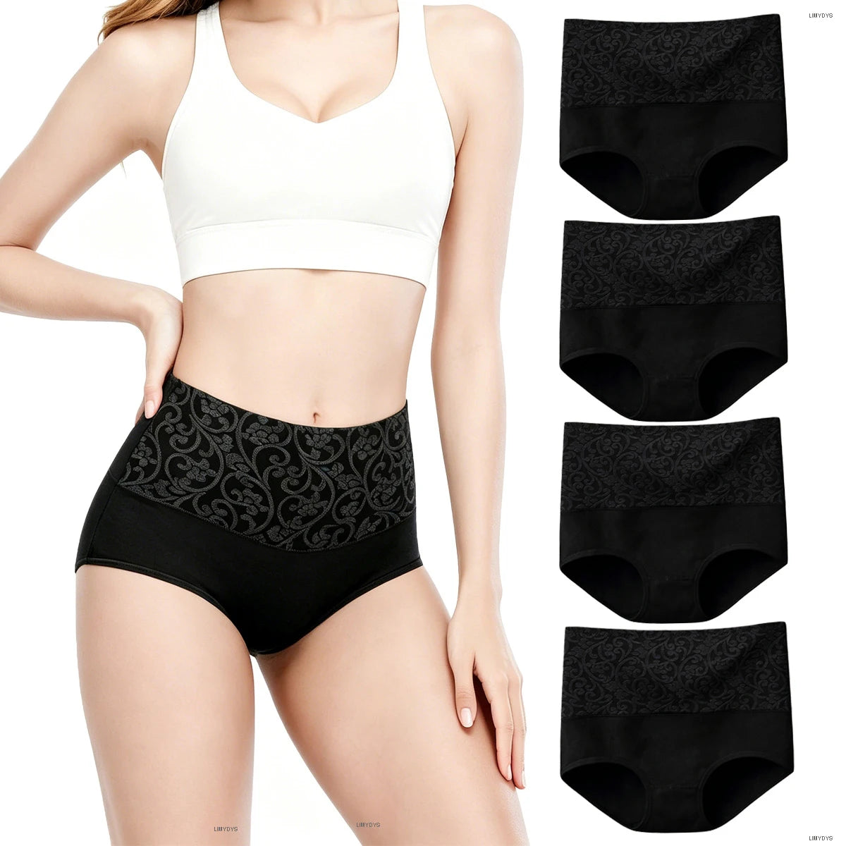 Women's High-Waist Tummy Control Cotton Briefs | Full Coverage | OWNLUXE