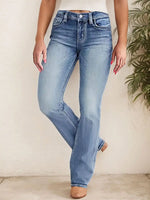 Load image into Gallery viewer, New Women's Casual Button Pocket Jeans - High-Quality Straight-Leg Denim Pants for Everyday Wear - Best-Selling Trendy Jeans for
