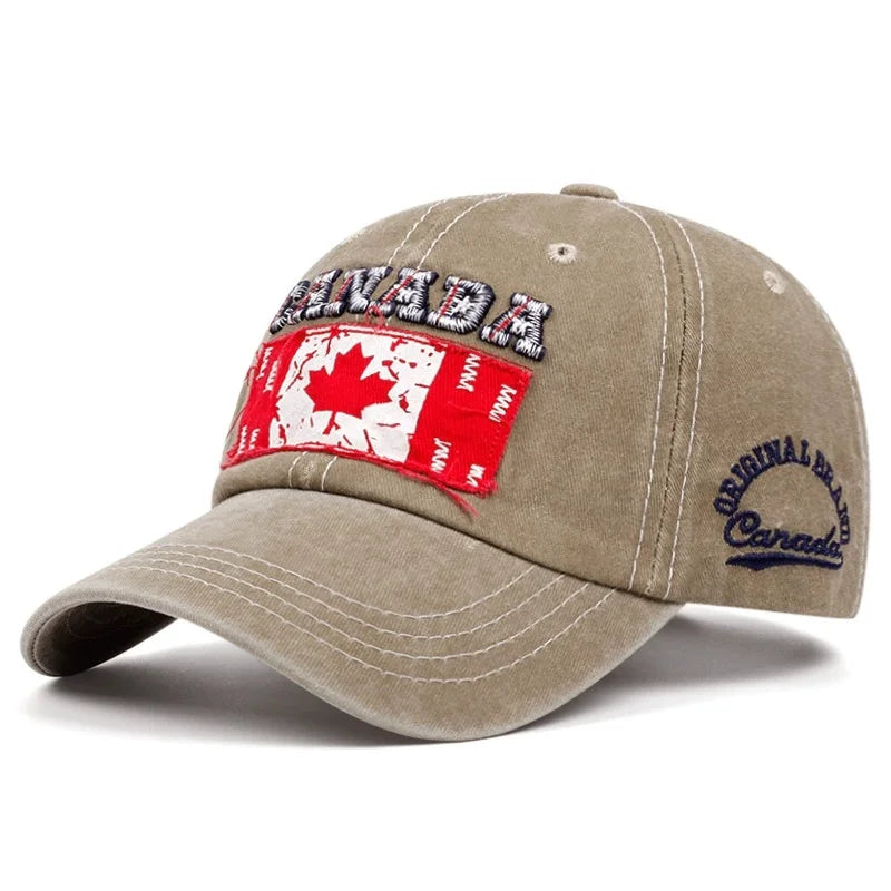 Canadian Flag Embroidered Baseball Cap — Adjustable Retro Unisex Hat | OWNLUXE
