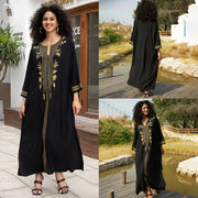 Embroidered V-Neck Short-Sleeve Swim Cover-Up | OWNLUXE