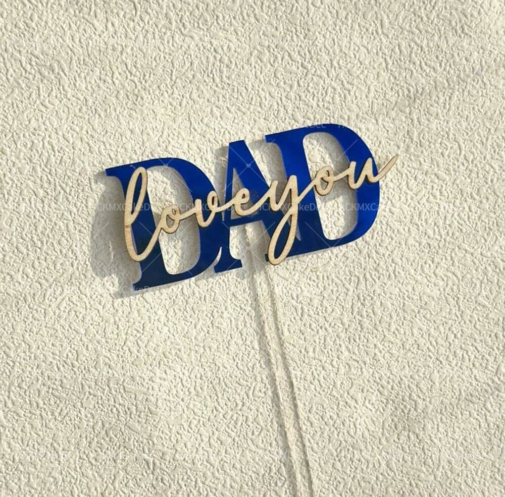 Father’s Day Acrylic Sign – Modern Clear Tabletop Décor