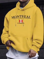 Montreal Canada Letter Print Sweatshirt – Casual Warm Hoodie Pullover | OWNLUXE