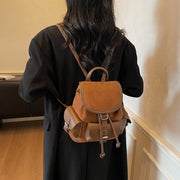 Compact Multi-Pocket PU Leather Backpack - Korean Fashion Mini Bag | OWNLUXE