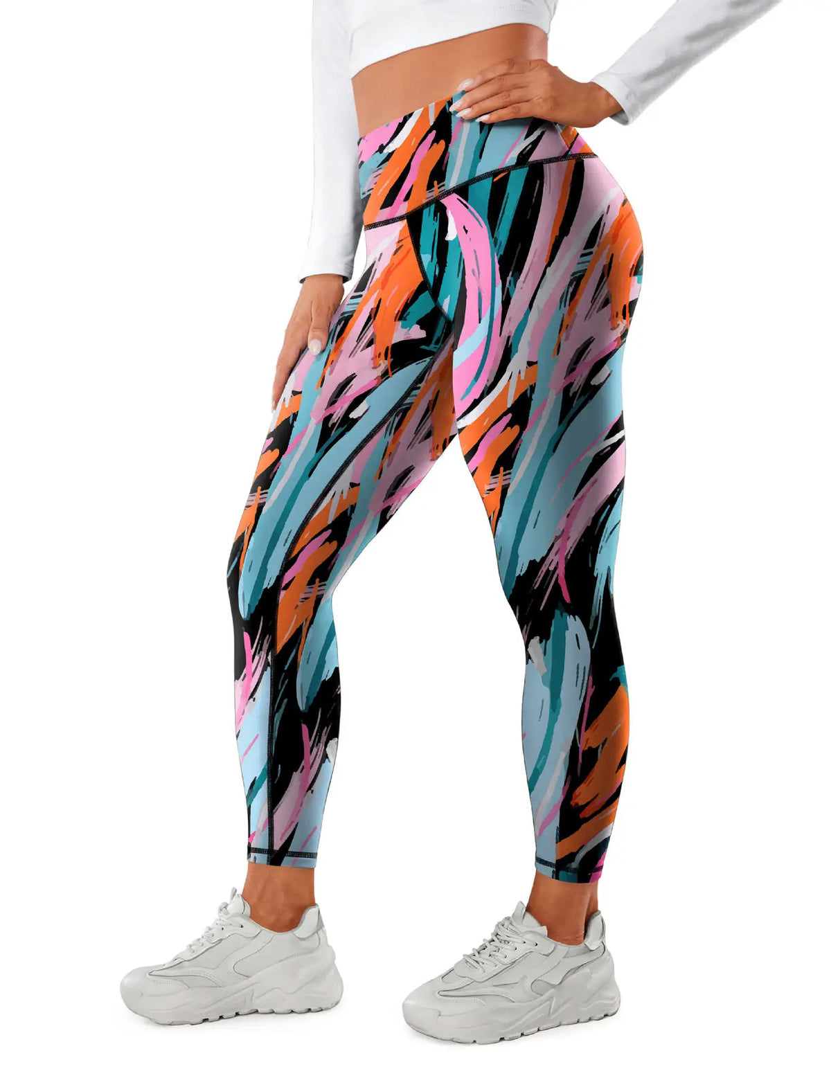 Seamless High-waisted Nude Felling Printed Pants Women's | OWNLUXE