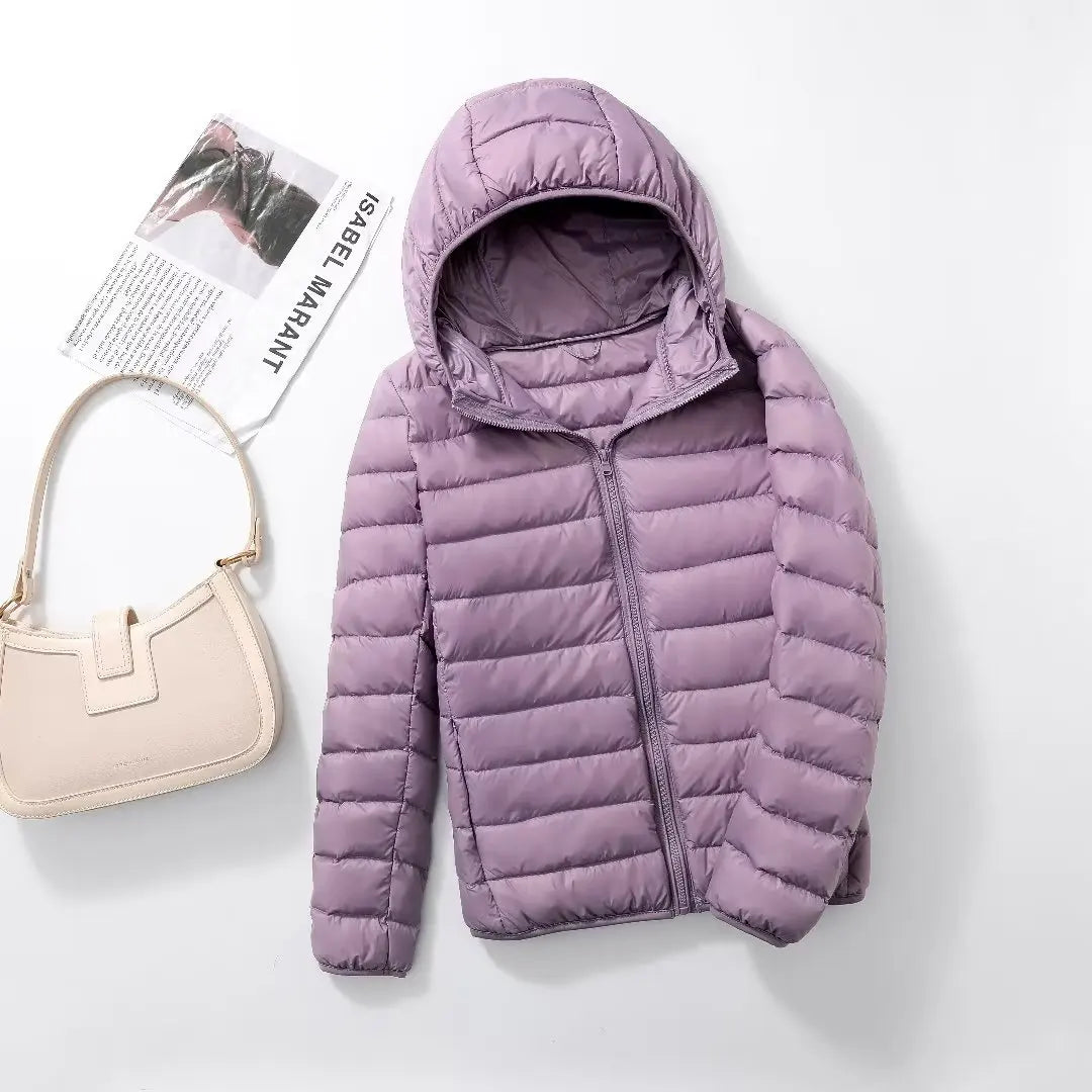 Women's Hooded Packable Ultralight Puffer Jacket | OWNLUXE