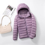 Women's Hooded Jacket (Leather Pink) | OWNLUXE