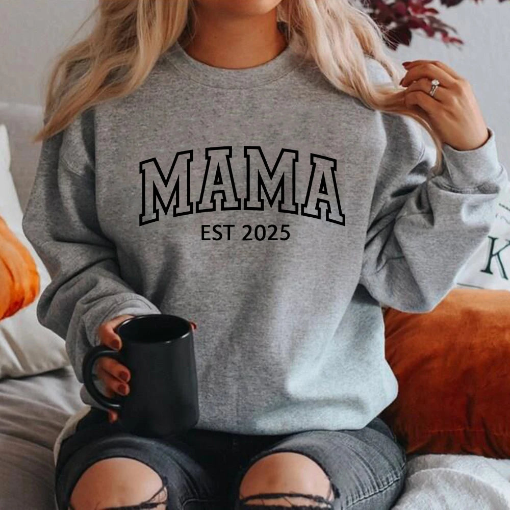 ☁️ Cozy Printed Pullover Sweatshirt – Casual Autumn/Winter Wear | Sweat à Imprimé Confortable – Style Décontracté Automne/Hiver