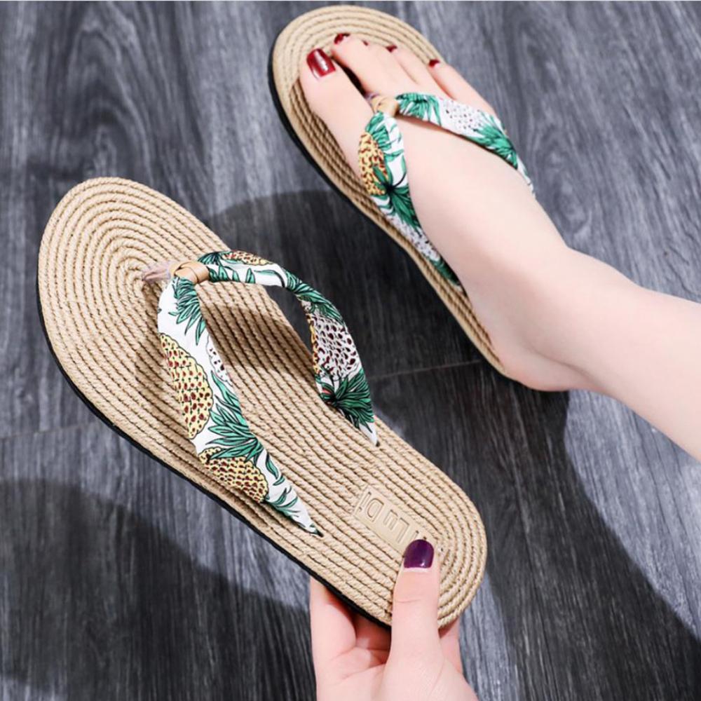 Women’s Floral Beach Flip Flops Anti-Slip Sandals