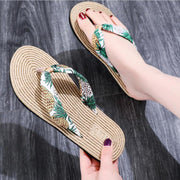 Women’s Floral Beach Flip Flops Anti-Slip Sandals