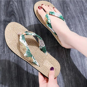 Women’s Floral Beach Flip Flops Anti-Slip Sandals
