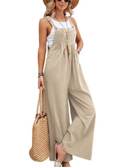 Women's Wide Leg Sleeveless Jumpsuit | OWNLUXE