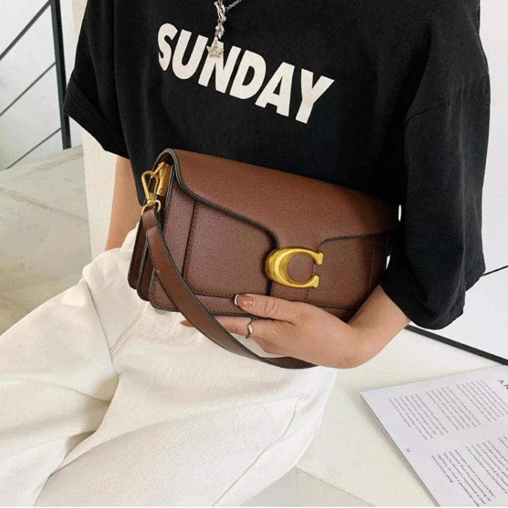 Underarm Square Shoulder Bag - Dual Strap Crossbody Bag