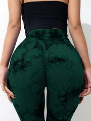 Flare Tie-Dye Yoga Pants – High-Waist Seamless Sculpt