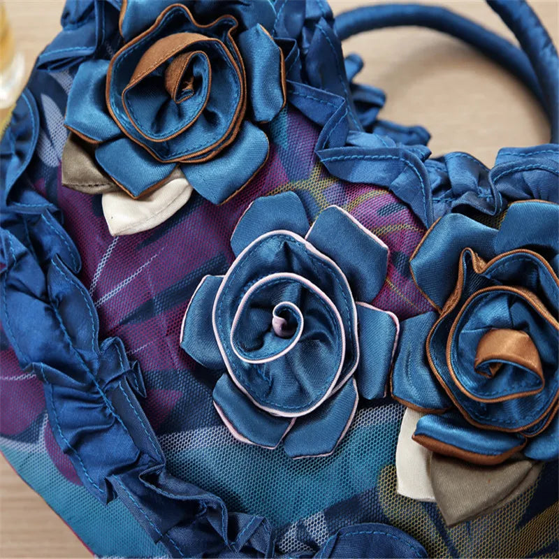 Floral Polyester Fashion Clutch – Unisex Zipper Bag for Parties & Daily Use