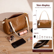CHCH Simple Brown Pillow Bag - Soft Commuter Handbag | OWNLUXE