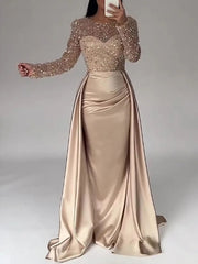 Bodycon Sequin Ruched Maxi Dress | OWNLUXE