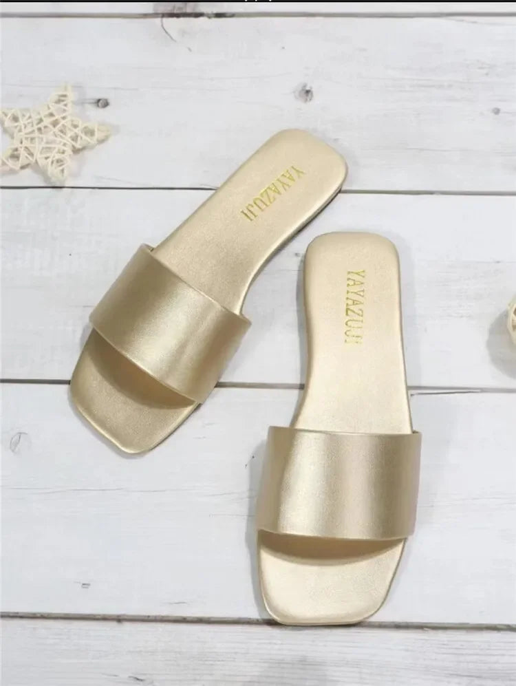 Women’s Platform Slide Slippers – Cushioned Outdoor Comfort