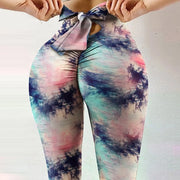 Peach Hip Yoga Leggings – Bow Detail Fitness