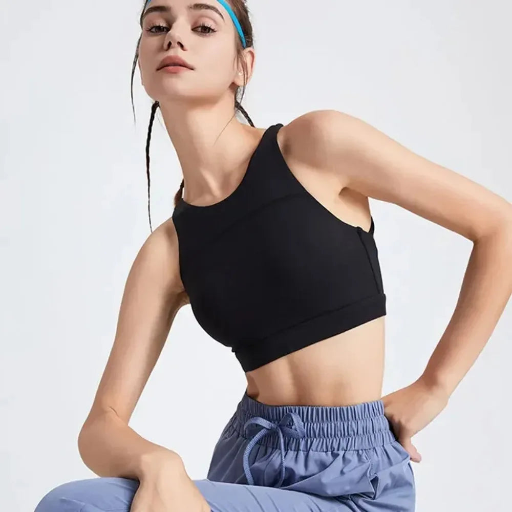 Backless Nylon Sports Bra | OWNLUXE