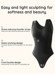 Seamless Cupless Shapewear Bodysuit Thong, Firm Control