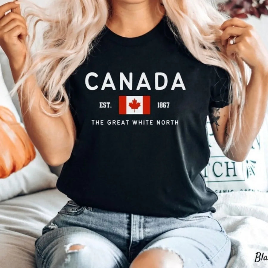 Canadian Flag T-Shirt – Unisex Great White North Graphic Tee | OWNLUXE