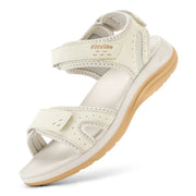 Women's Open-Toe Ankle-Strap Arch-Support Flats | OWNLUXE