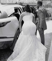 Long-Sleeve Beaded Lace Dress | OWNLUXE