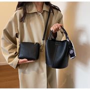 PU Leather Bucket Bag (Red) | OWNLUXE