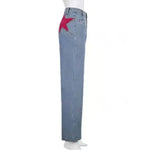 Load image into Gallery viewer, Women&#39;s High-Waisted Flare Jeans with Embroidered Detail | Jean évasé taille haute avec broderies pour femme
