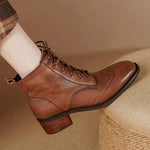 Load image into Gallery viewer, Sexy Canvas Motorcycle Boots – Ankle Length Animal Print Boots with Fur &amp; Spike Heels
