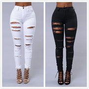 Women’s Mid-Rise Skinny Jeans – Distressed Casual Fit