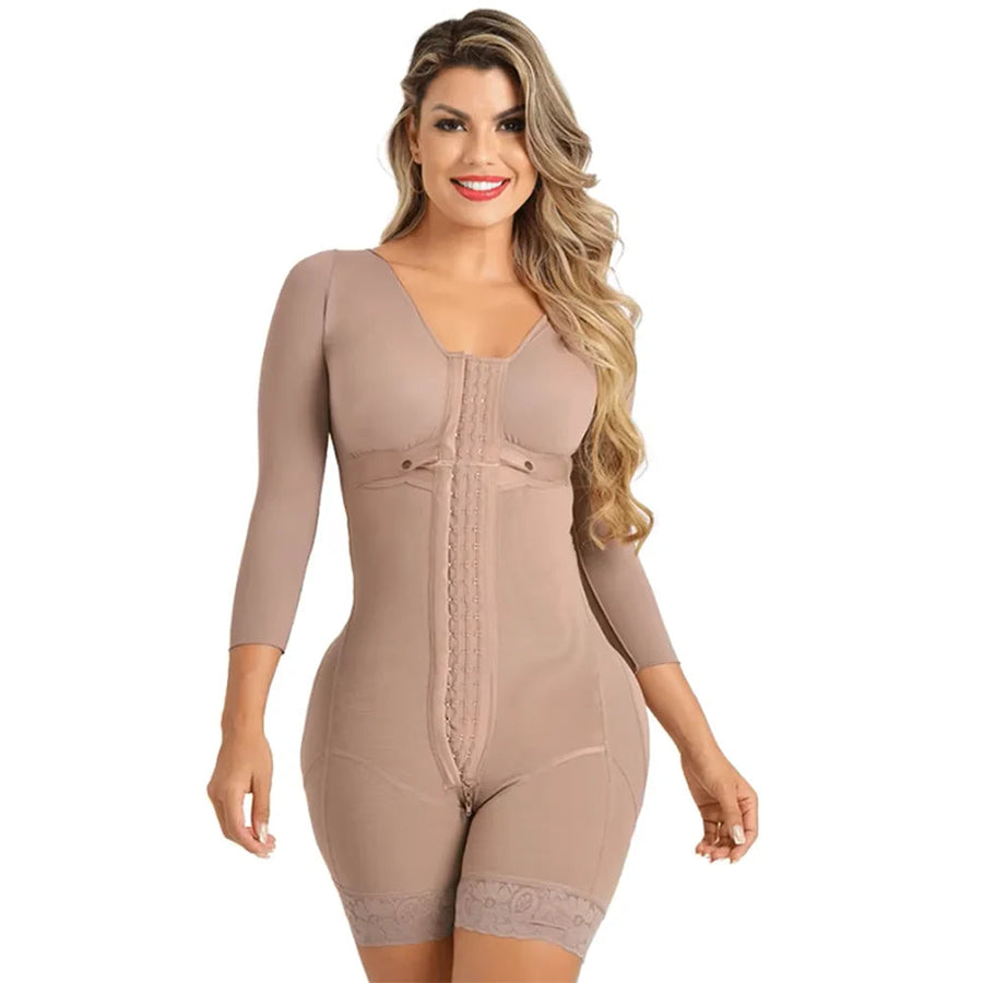 Long Sleeve Compression Bodysuit - Butt Lifter & Post-Lipo Shapewear | OWNLUXE