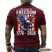 250 Years of Freedom 1776–2026 Patriotic Bald Eagle T-Shirt | OWNLUXE