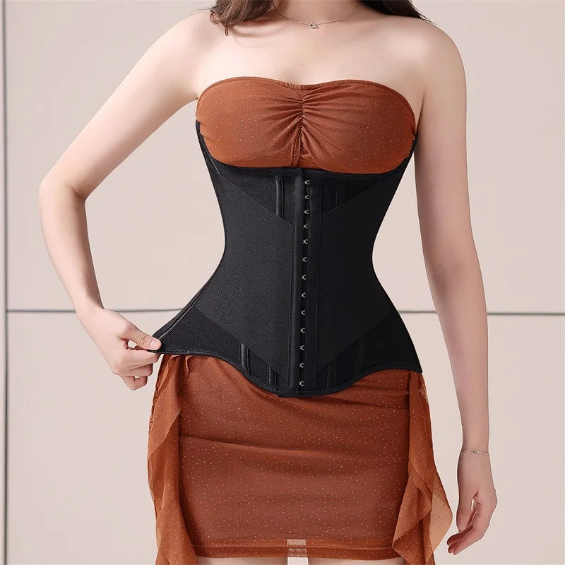U-Shaped Waist Trainer Corset with Steel Bones for Women