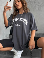 Load image into Gallery viewer, Plus Size Cotton Print Tee – Loose Fit Summer Top | T-shirt Imprimé en Coton Grande Taille – Haut Estival Coupe Ample
