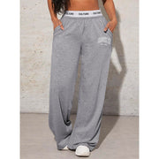 Printed Relaxed-Fit Wide-Leg Pants | OWNLUXE