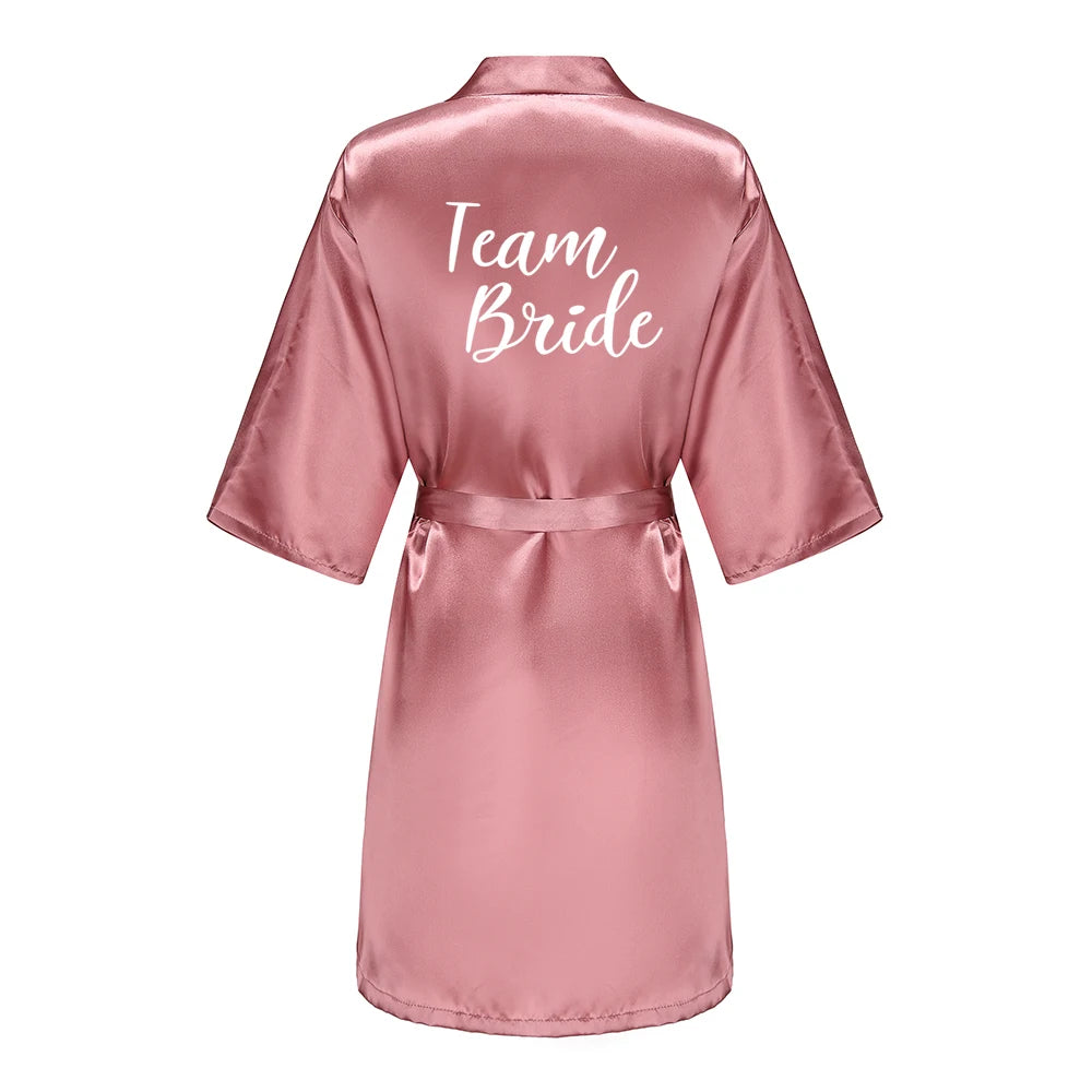 Satin Bridal Robe – Bridesmaid & Wedding Party Bathrobe | OWNLUXE