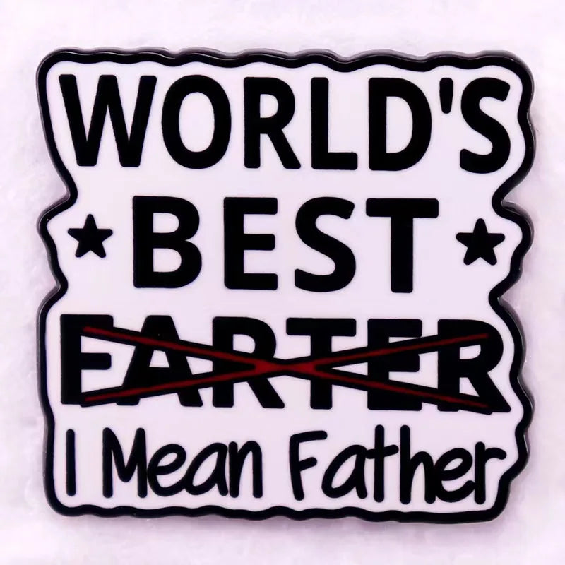 Funny Dad Pin Badge – Zinc Alloy Father’s Day Brooch