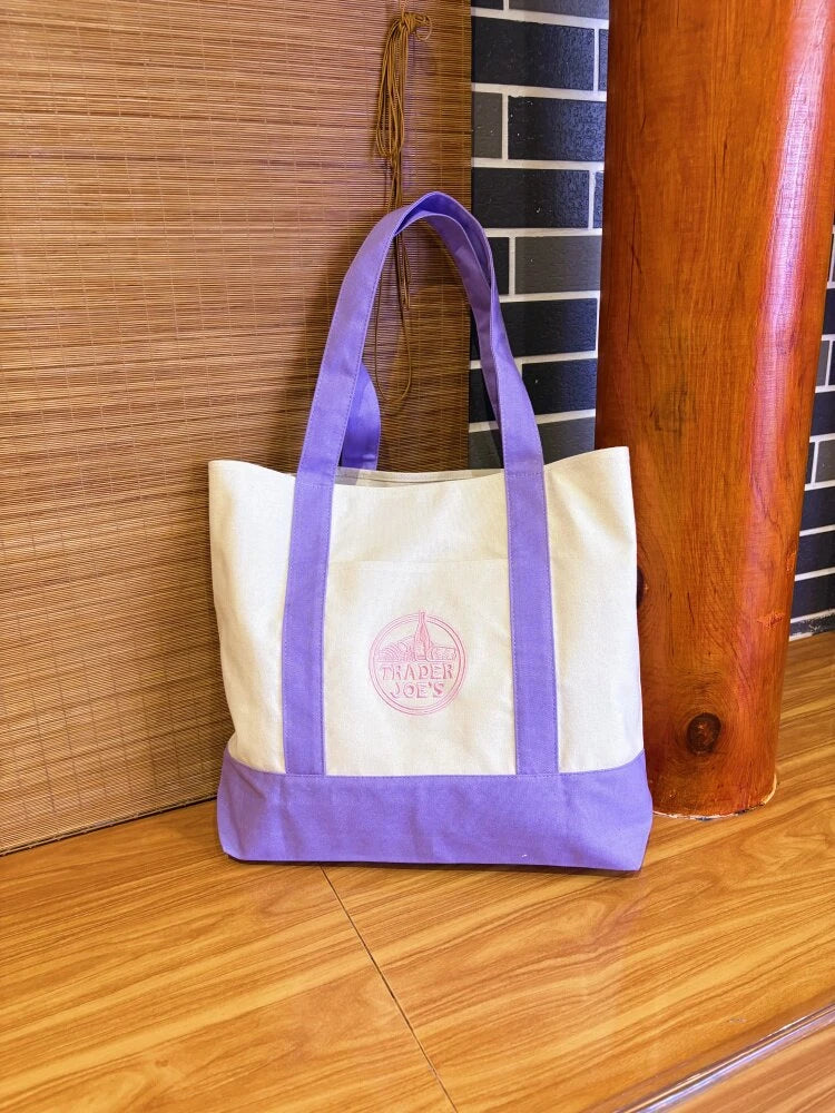Spacious Canvas Embroidered Tote Bag | OWNLUXE