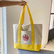 Spacious Canvas Embroidered Tote Bag | OWNLUXE