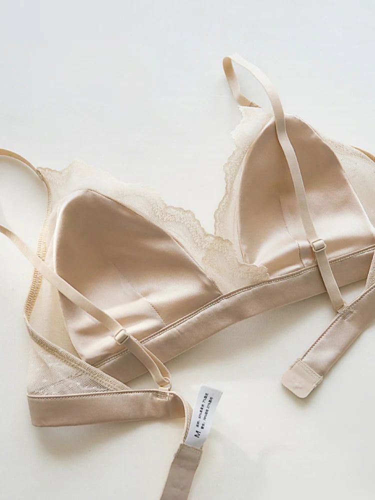 Silk Wire-Free Lace Bra | OWNLUXE