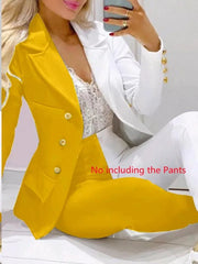 Spring Autumn Fashion Blazers Pant Sets Long Sleeve Print Coat Two Piece | OWNLUXE
