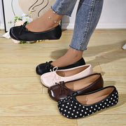 Soft Split Toe Tabi Ballet Flats Women Bowknot Leather | OWNLUXE