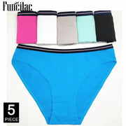 Women's Cotton Bikini Briefs 5-Pack | Striped Low-Rise Underwear | OWNLUXE