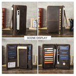 Load image into Gallery viewer, RFID Leather Family Passport Wallet with AirTag Slot
