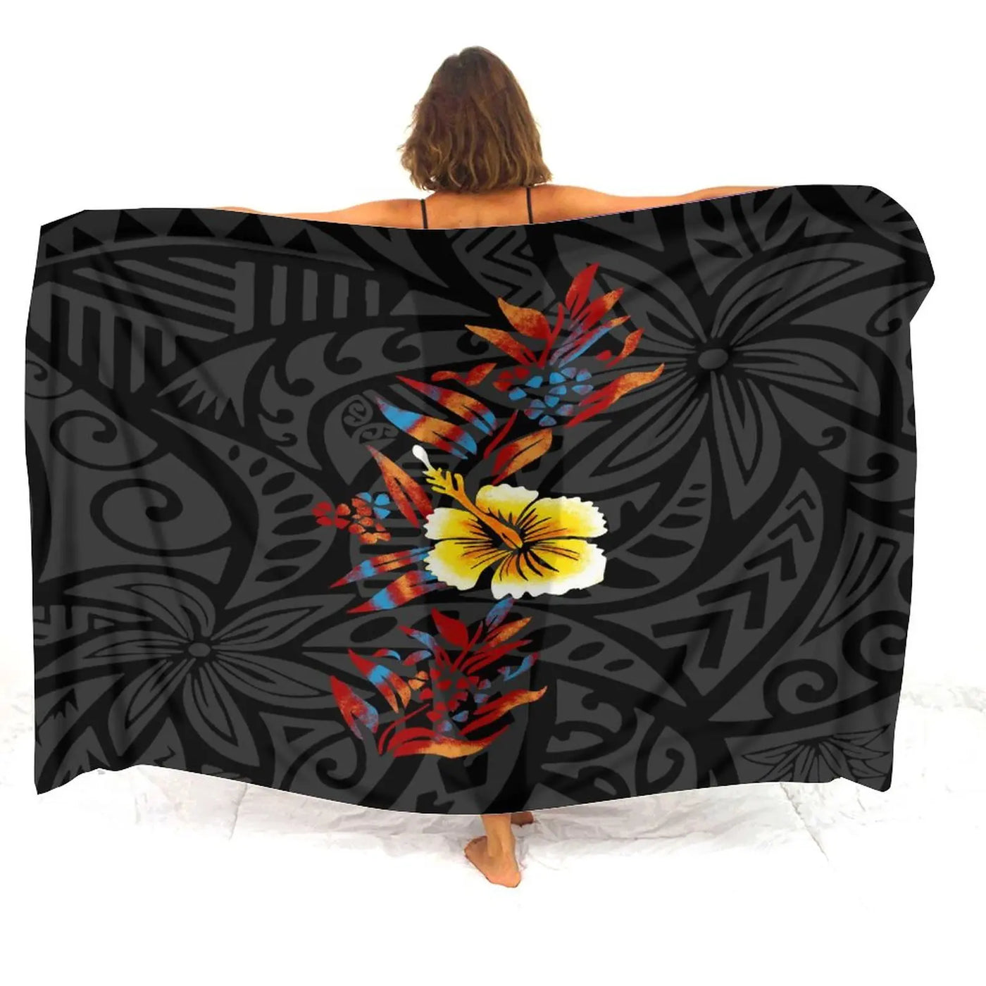 Floral Polynesian Swim Cover-Up | OWNLUXE