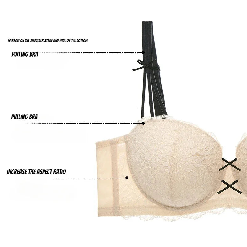 Push-Up Lace Half Cup Bra | OWNLUXE