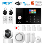 Load image into Gallery viewer, PGST Smart Life Alarm System for Home WIFI GSM Security Alarm Host with Door and Motion Sensor Tuya Smart App control work Alexa
